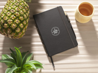 Pineapple paper notebook (approx. A5) 265127_001 (Black)