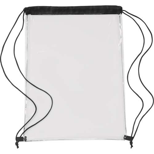 Transparent drawstring bag