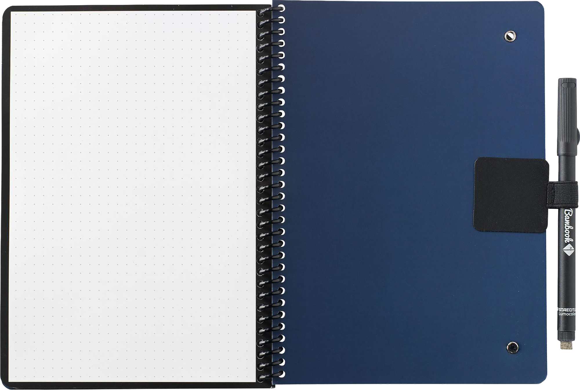 Picture of Bambook notebook with dot grid paper & pen loop (approx. A5)