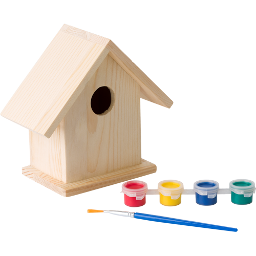 Bird house with painting set
