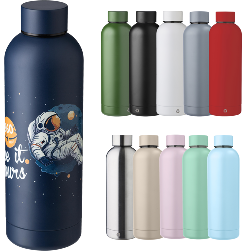 Recycled stainless steel double walled bottle (500ml)
