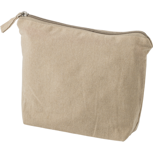 Recycled cotton cosmetic bag. (180gsm/5.31oz)