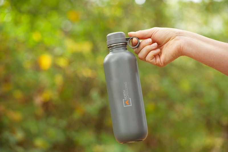 Recycled stainless steel single walled bottle (750ml)  263041_003 (Grey)