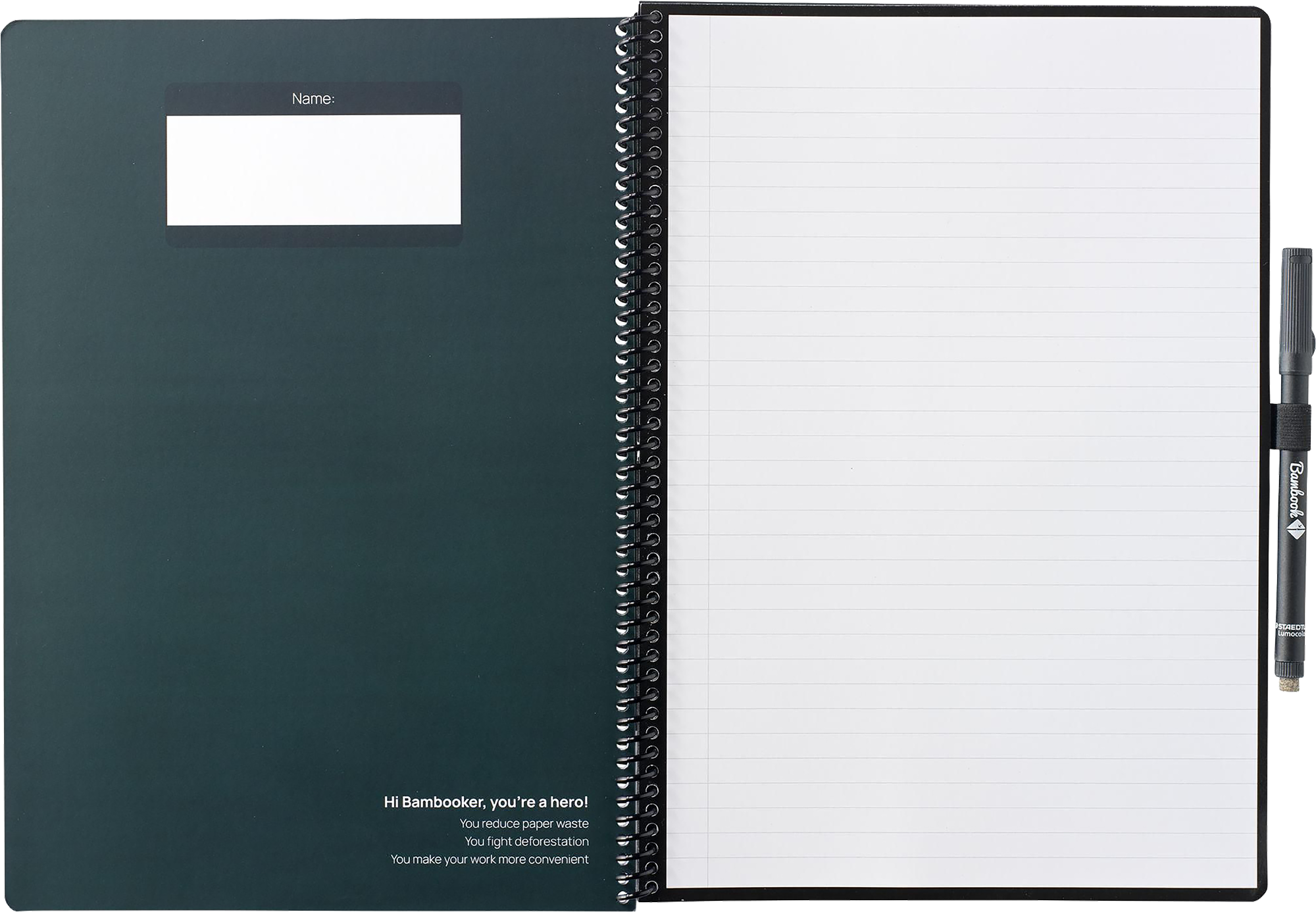 Picture of Bambook notebook with pen loop (approx A4)