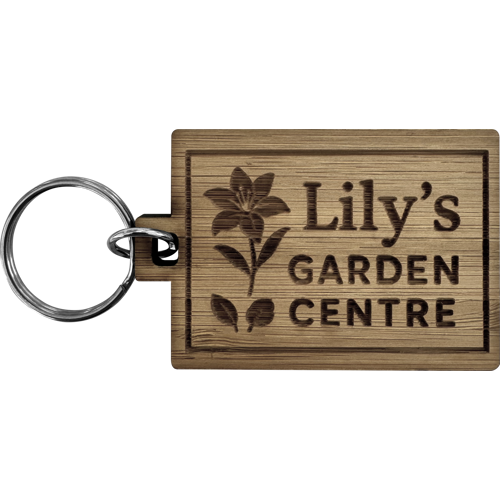 Bamboo keyring (Rectangle - Short)