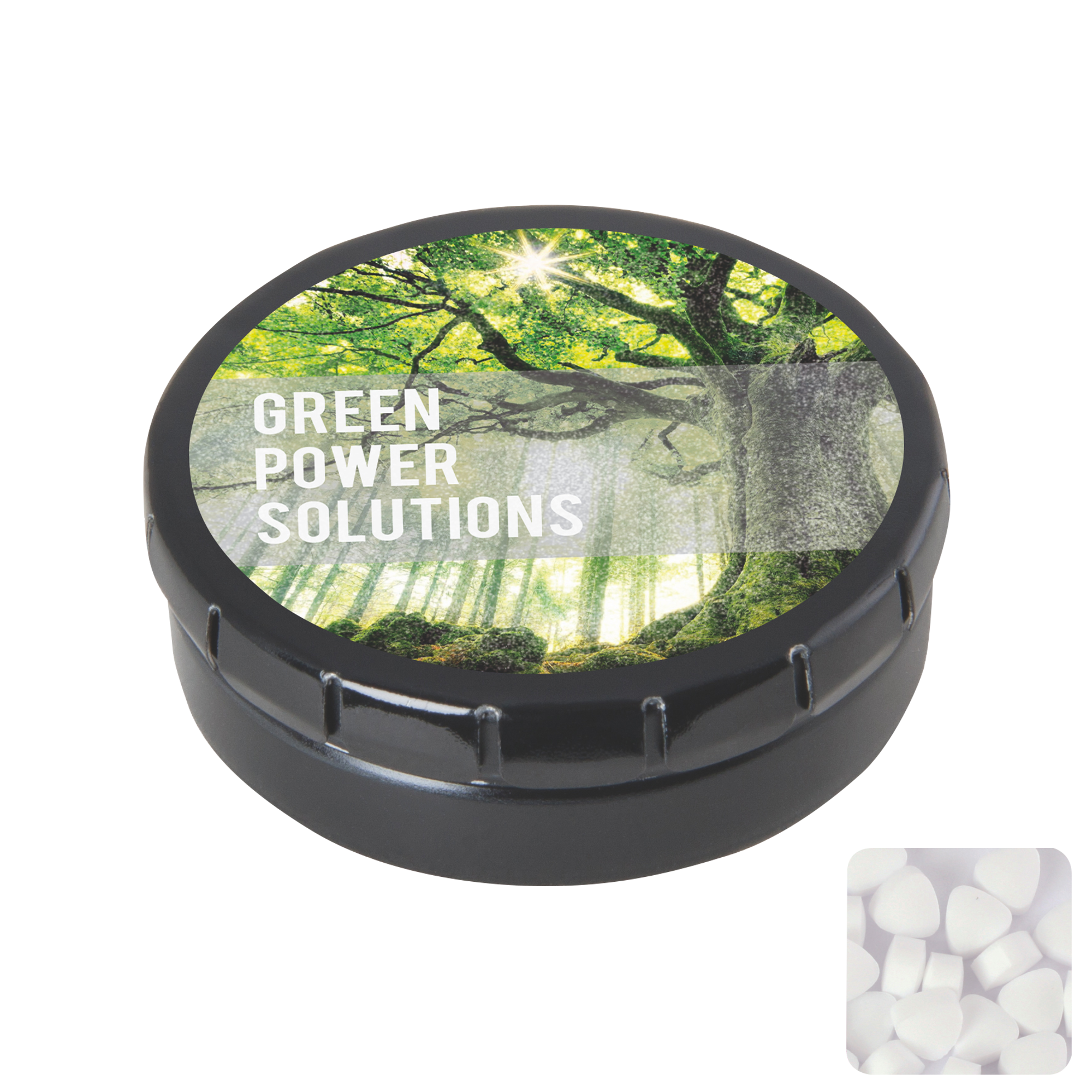 Picture of Round click tin with sugar free mints