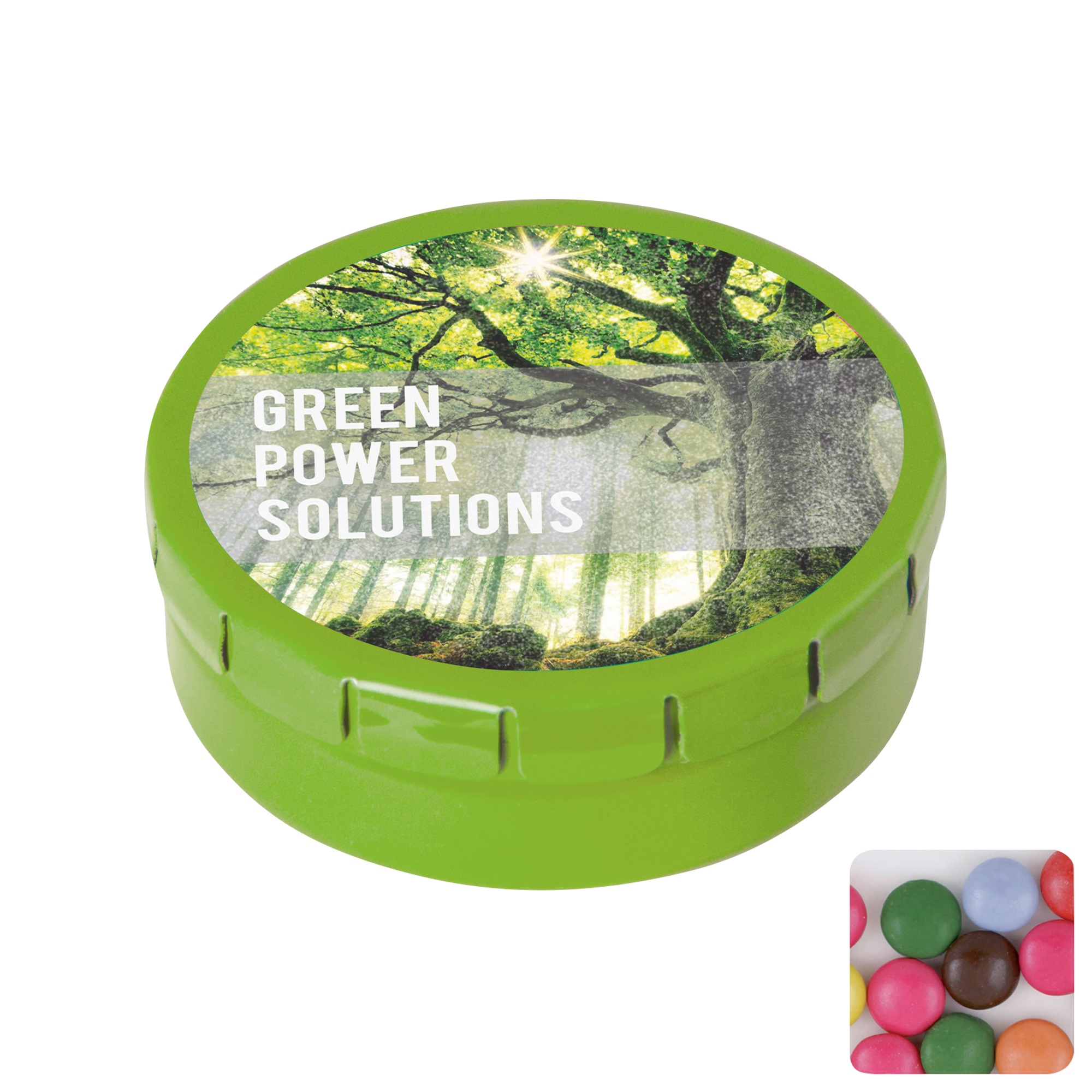 Picture of Round click tin with choco's