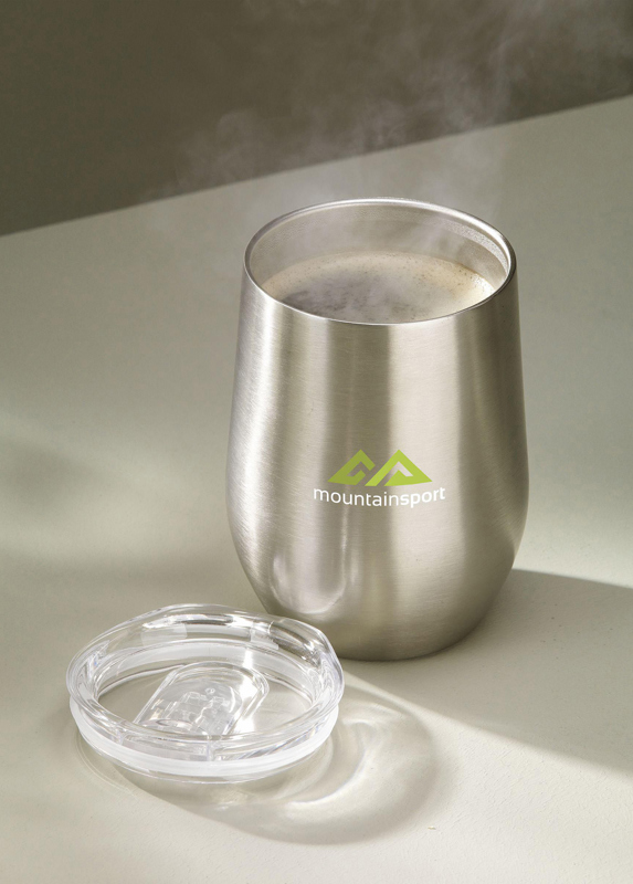 Recycled steel double walled Mug (350 ml) 261307_032 (Silver)