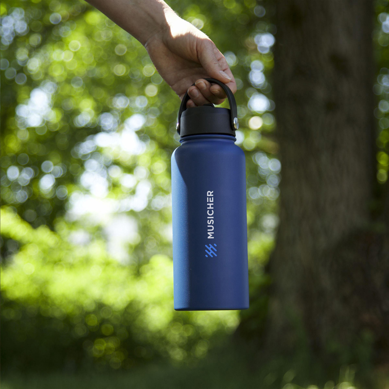Recycled stainless steel bottle (900ml) 262747_125 (Ocean blue)