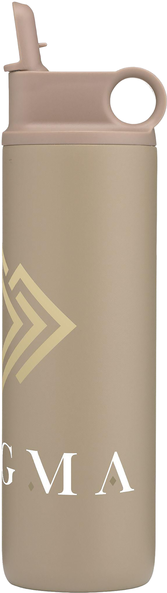 Picture of Recycled stainless steel bottle with straw (800ml)