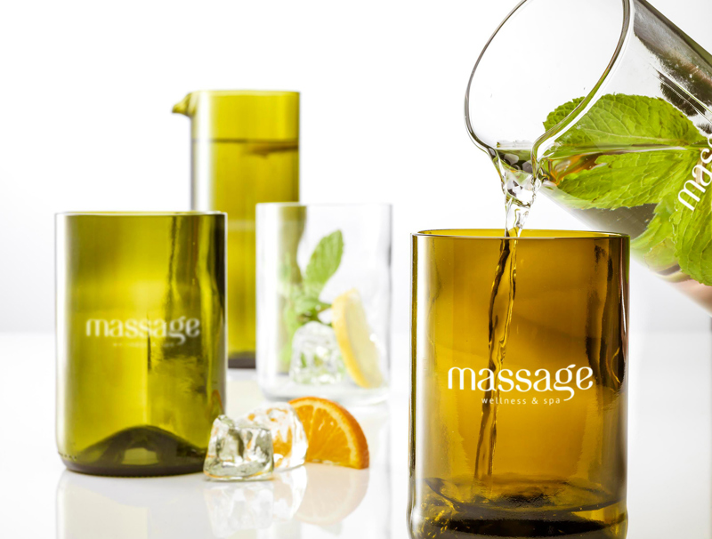 Rebottled® glass tumbler (400ml) 269133_004 (Green)
