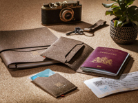 Made recycled leather notebook (approx. A5) 269139_011 (Brown)