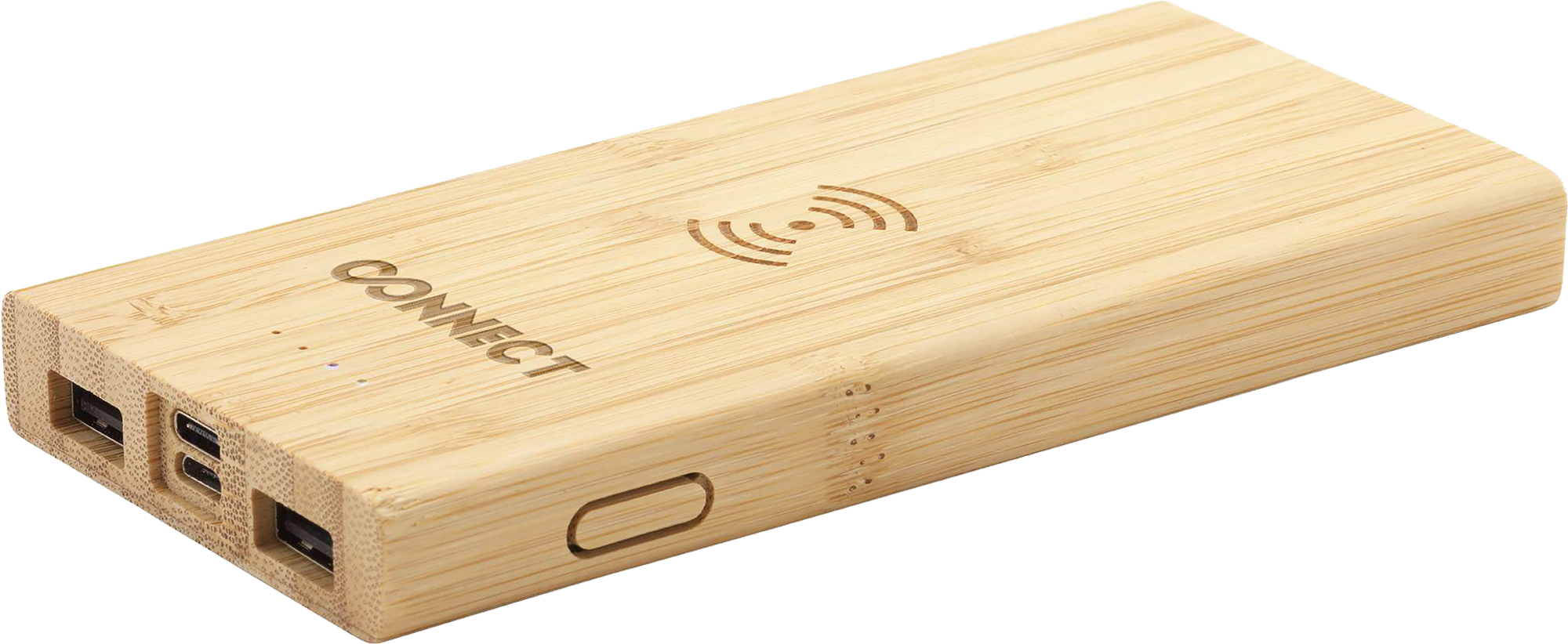 Picture of Bamboo wireless charger & power bank (8,000 mAh)