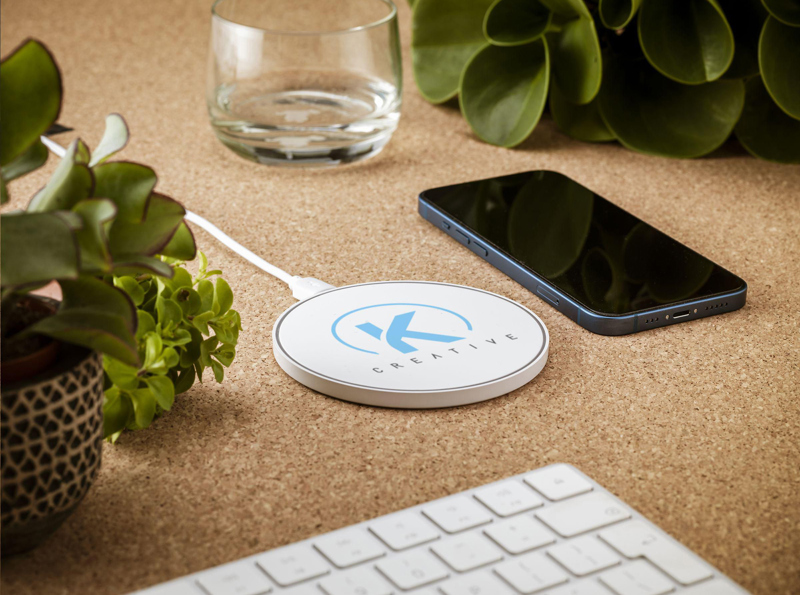 Recycled wireless charger 261442_002 (White)