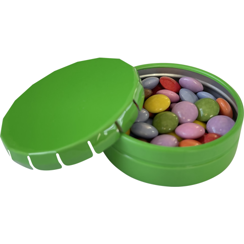 Round click tin with choco's
